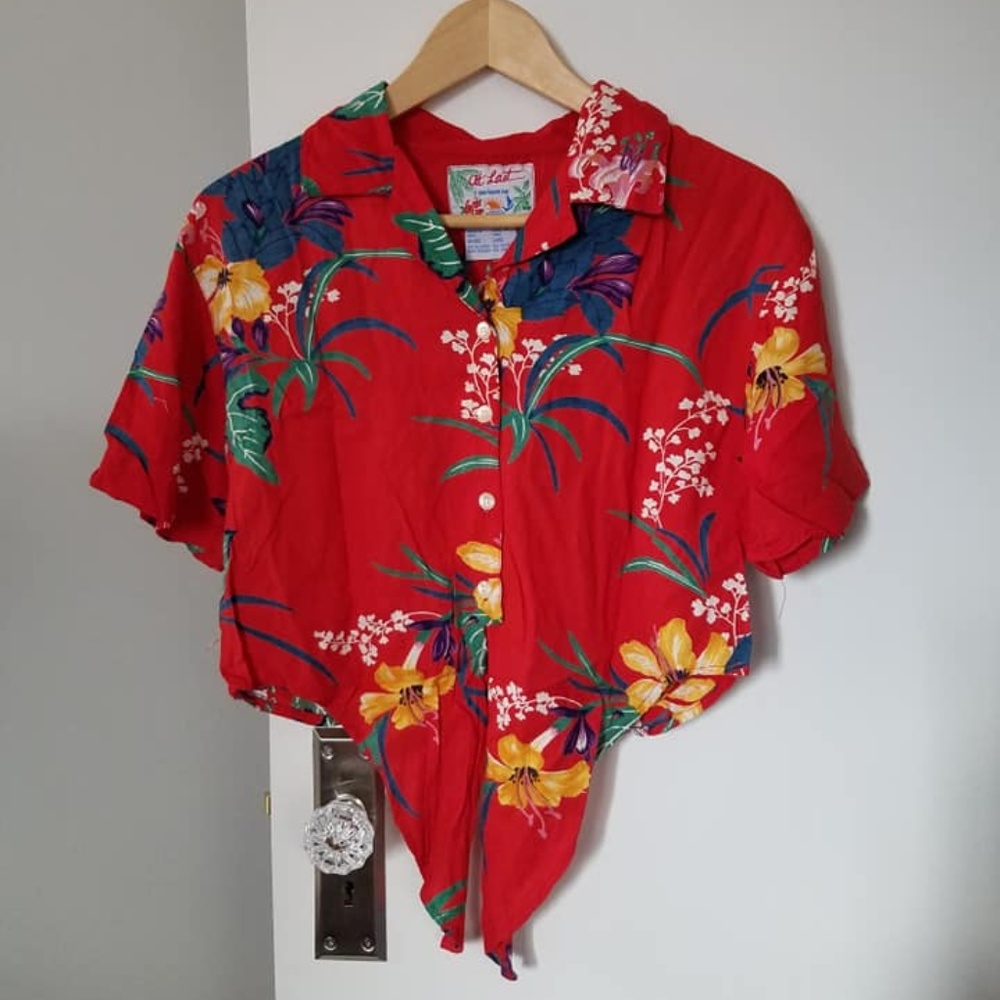At Last Tropiqwear Hawaiian Button-Down Shirt